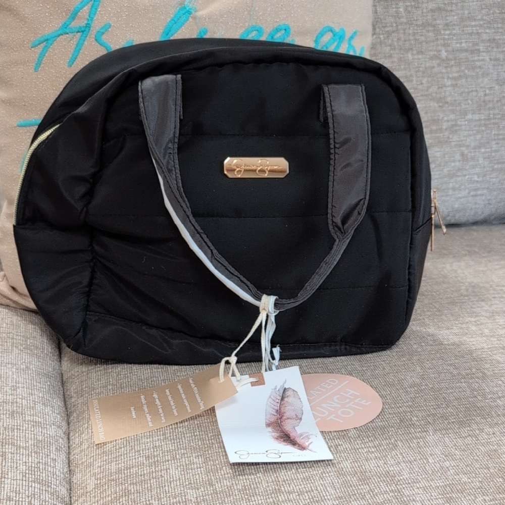 Black Quilted Cosmetic Bag